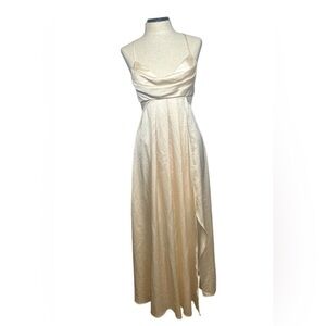 Hello Molly Elegant Cream Maxi Dress. Size XS.